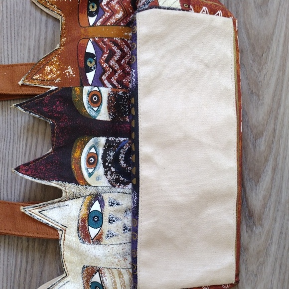 LAUREL BURCH Cat Lady Bag Ancestral Cats Zippered - Picture 7 of 14